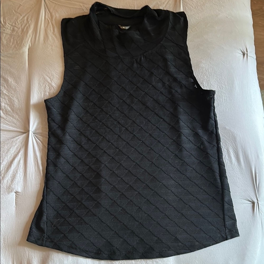 Oiselle Black Mesh Top